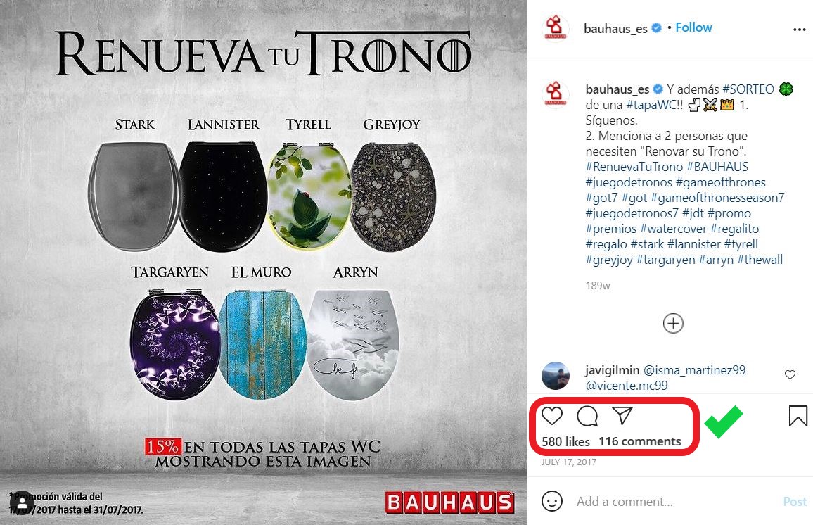 BAUHAUS Albert Lorente Instagram Renueva Tu Trono Juego de Tronos