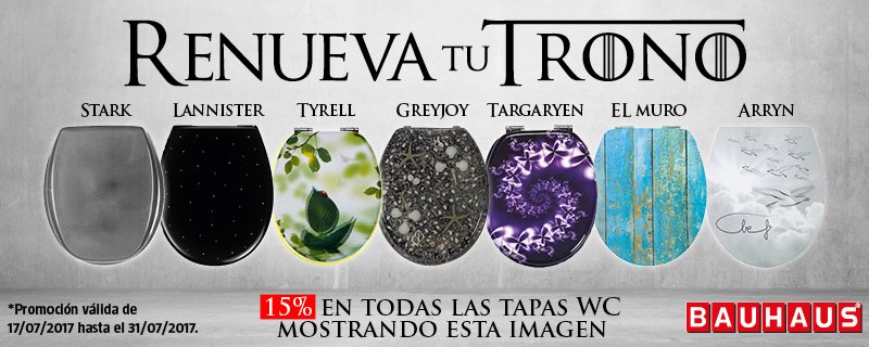 BAUHAUS Albert Lorente Renueva Tu Trono - Juego de Tronos