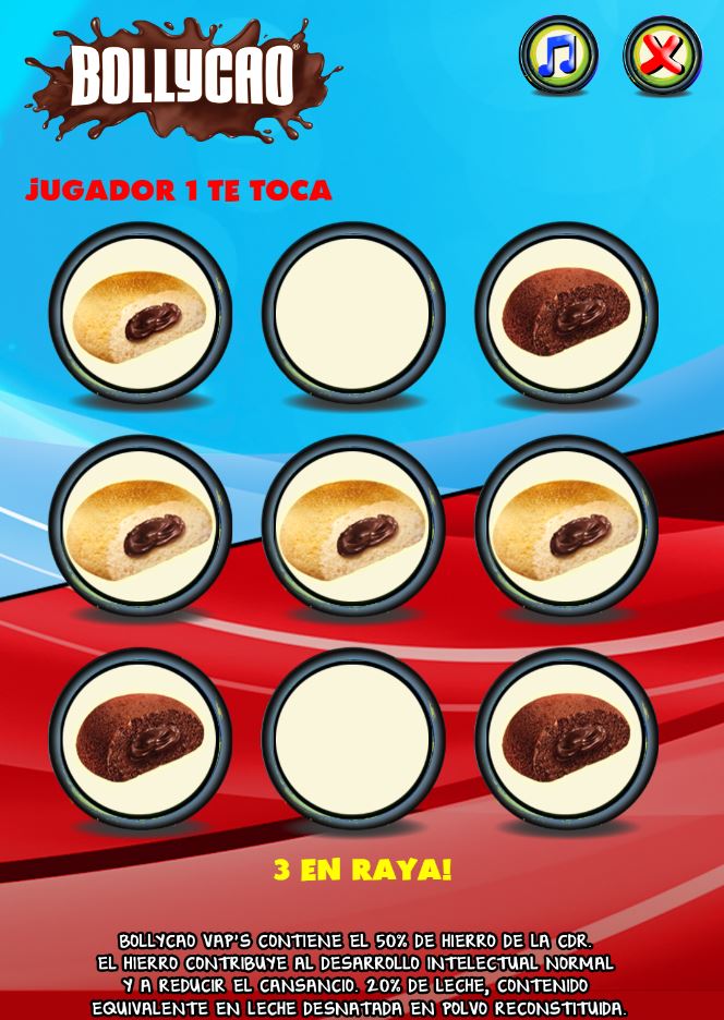 Bollycao Vaps Juego 3 en raya