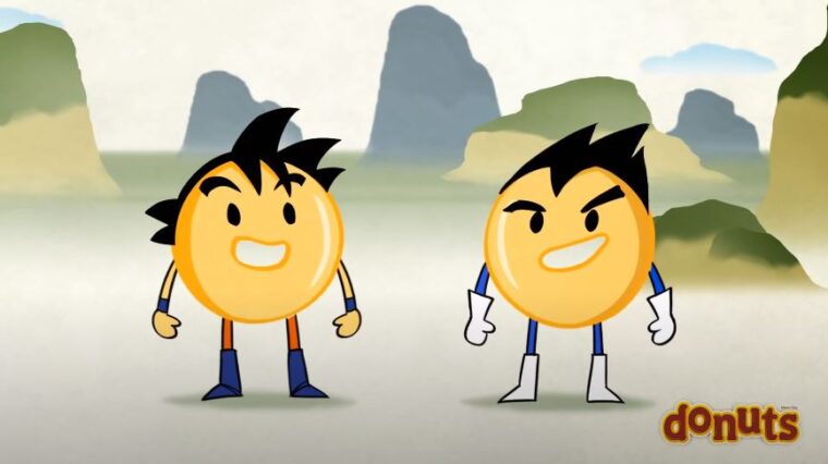 Donuts Dragonball Goku Vegeta Galleta & Choc