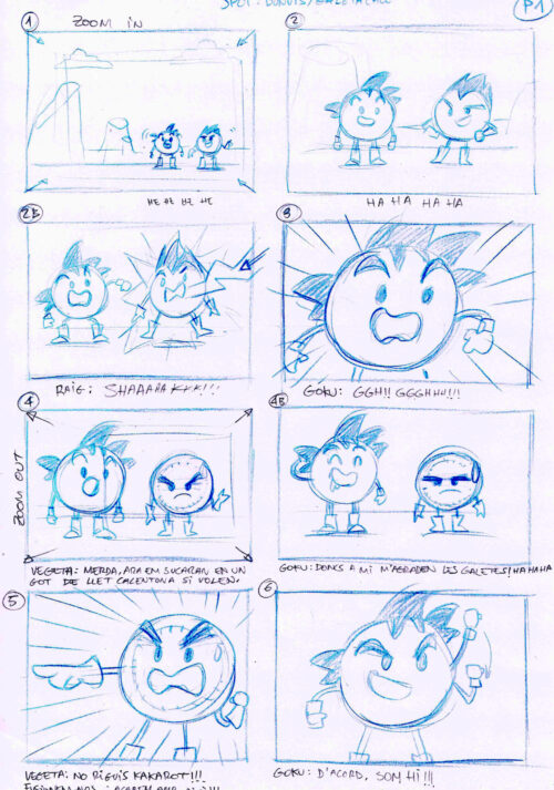 Donuts Dragonball Goku Vegeta Galleta & Choc Storyboard1