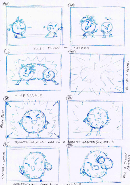 Donuts Dragonball Goku Vegeta Galleta & Choc Storyboard2