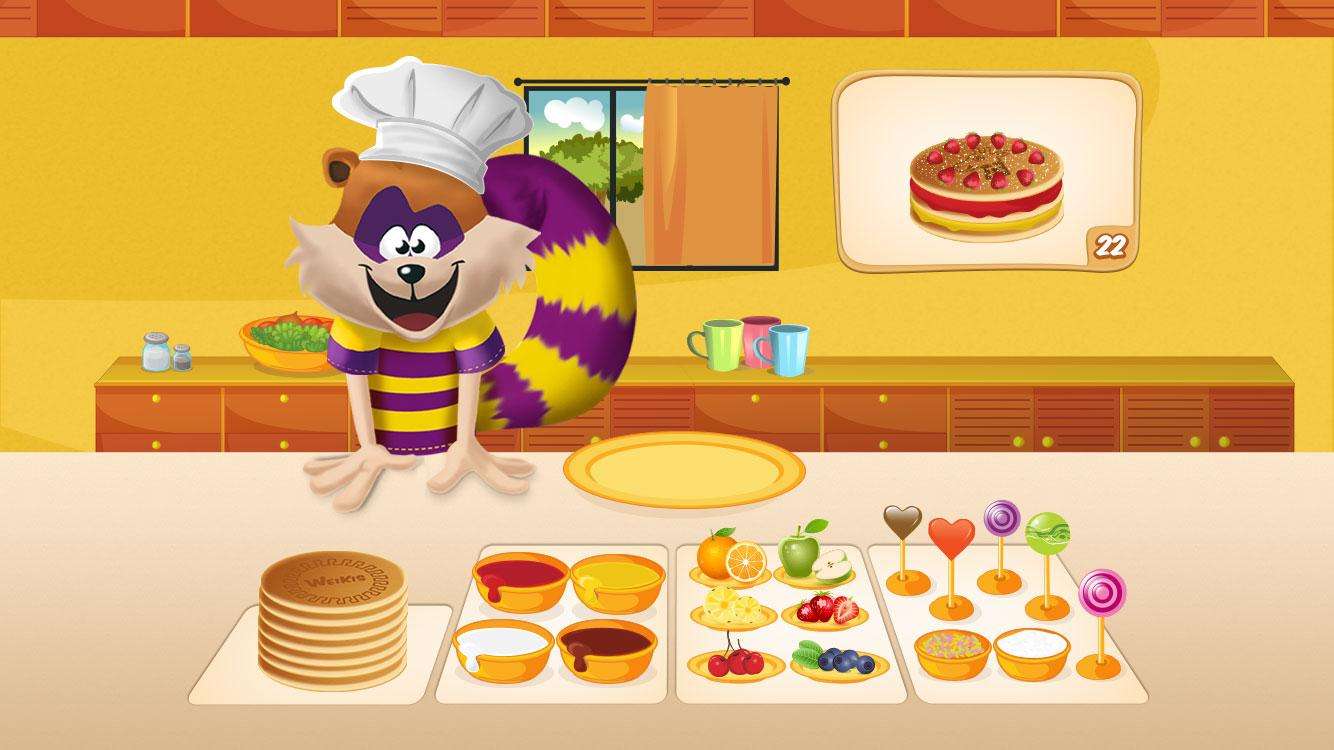 Mundo Weikis APP Juego Niños Ingredientes Cocina